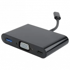 Adaptor Video Cablexpert A-CM-VGA3in1-01, Type-C - , 0,15m, Negru