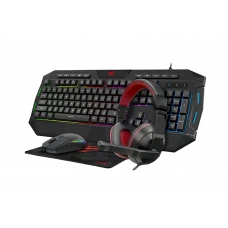 Set Tastatură + Mouse + Mouse Pad + Căști Havit KB501CM, Cu fir, Negru