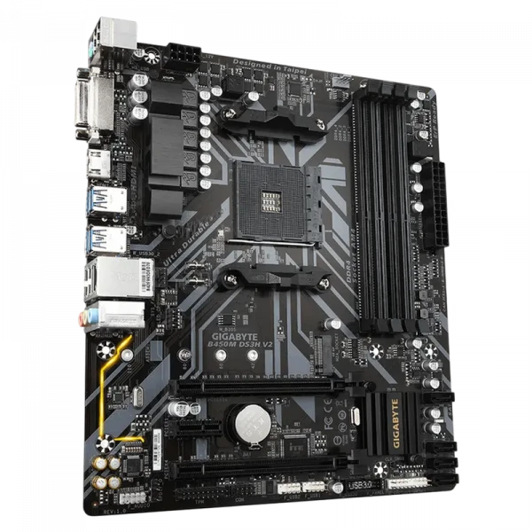 Placă de bază Gigabyte B450M DS3H V2 1.0, AM4, AMD B450, Micro-ATX