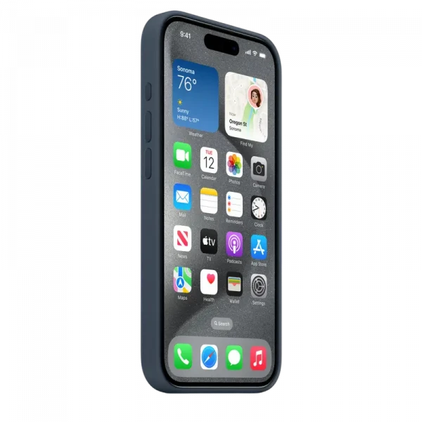 Чехол Apple iPhone 15 Pro Silicone Case with MagSafe, Синий шторм