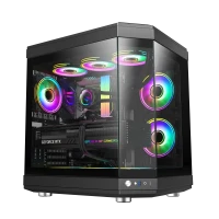 Компьютерный корпус Gamemax HYPE, Midi-Tower, Без блока питания, Чёрный