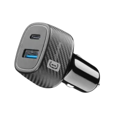 Автомобильное зарядное устройство Cellularline 18W+ PD 30W, 48Вт, Чёрный