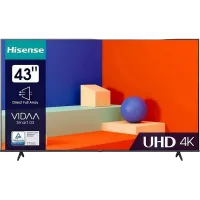 43 LED SMART TV Hisense 43A6K, 3840x2160 4K UHD, VIDAA U6.0, Negru