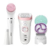 Epilator BRAUN SES9985BS, Alb/Roz