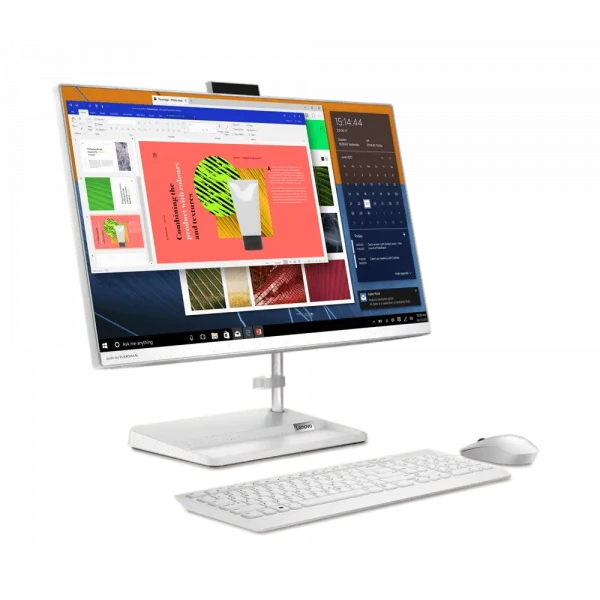 Computer All-in-One Lenovo IdeaCentre 3 27ALC6, 27, AMD Ryzen 7 5700U, 16GB/512GB, Fără SO, Alb