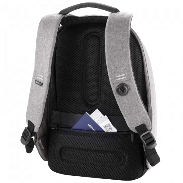 Rucsac pentru Laptop Bobby PRO, 15.6, Piele artificială, Gri