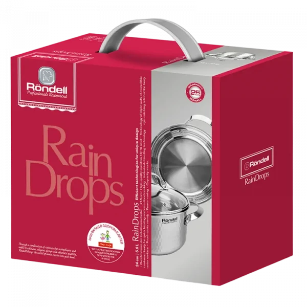 Кастрюля Rondell RDS-1295, 5,6л, Серебристый