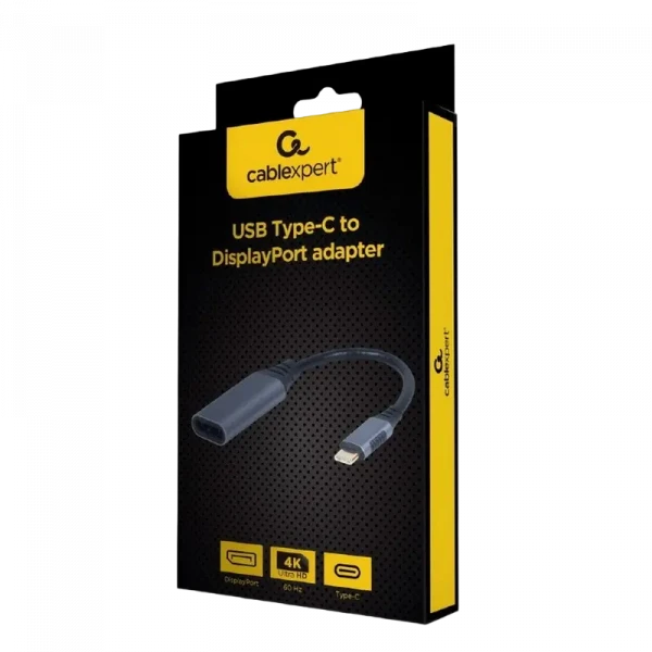 Адаптер USB APC Electronic A-USB3C-DPF-01, USB Type-C - DisplayPort (M), 0,15м, Серый