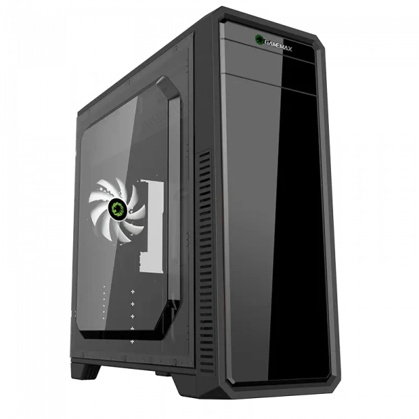 Компьютерный корпус Gamemax G561-FRGB, Midi-Tower, Без блока питания, Чёрный