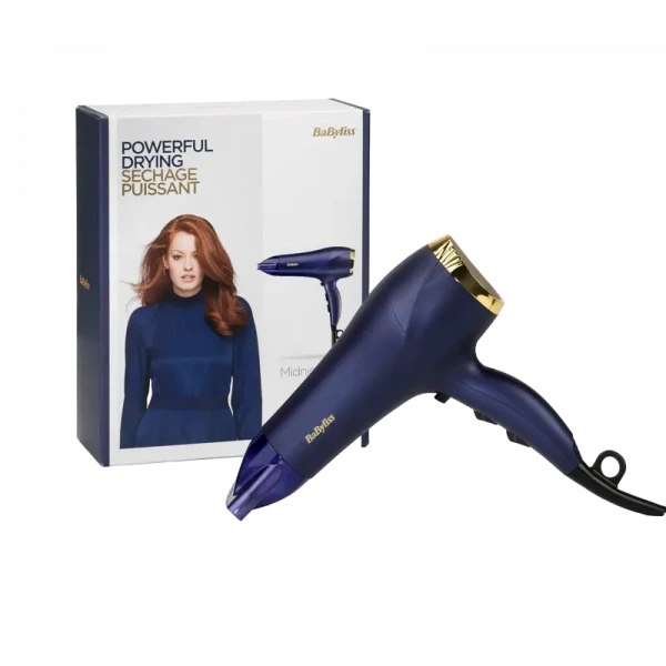 Uscător de păr BaByliss Midnight Luxe 5781PE, 2300 W, Albastru