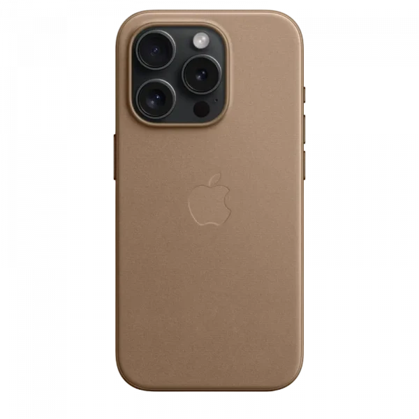 Чехол Apple iPhone 15 Pro FineWoven Case with MagSafe, Серо-коричневый