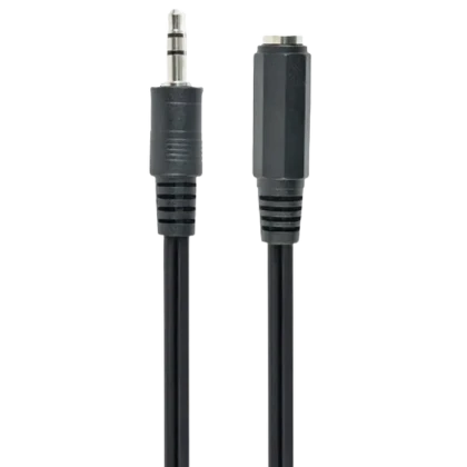 Cablu audio Cablexpert CCA-423-2M, 3.5mm 3-pin (F) - 3.5mm 3-pin (M), 2m, Negru