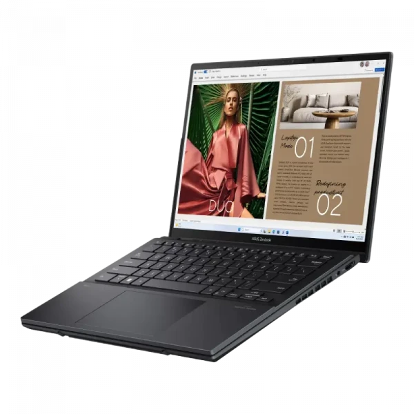 Laptop 14 ASUS Zenbook DUO OLED UX8406MA, Inkwell Gray, Intel Core Ultra 7 155H, 16GB/1024GB, Windows 11 Home