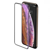 Защитное стекло Cellularline Tempered Glass for iPhone X/XS/11 Pro, Чёрный