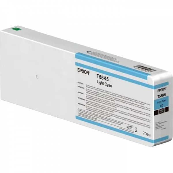 Cartuș de cerneală Epson Ink Cartridge T55K500 UltraChromeHDX/HD,Light Cyan, 700ml, Albastru Deschis