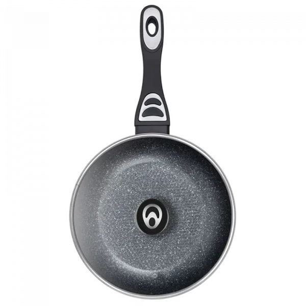 Tigaie RESTO 93152, 24cm, Negru