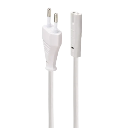 Cablu de alimentare Cablexpert PC-184/2-W, 1,8m, Alb