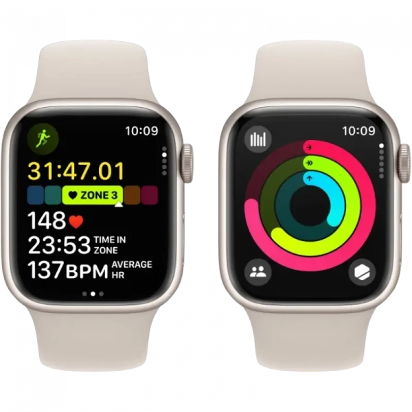 Ceas inteligent Apple Watch Series 9, 41mm, Starlight