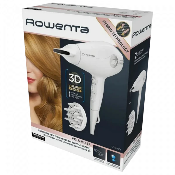 Uscător de păr Rowenta Volumizer CV6130F0, 1800 W, Alb