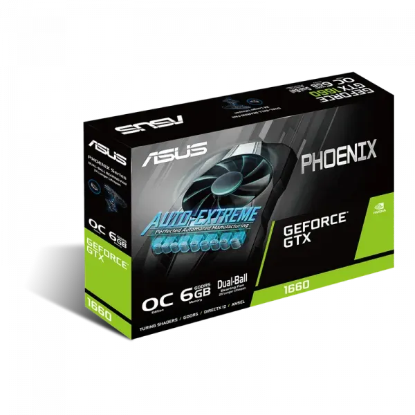 Placă Video ASUS PH-GTX1660-O6G, 6GB GDDR5 192bit