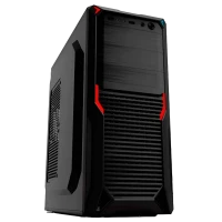 Компьютерный корпус Sohoo 5912BR, Midi-Tower, ATX, Черный/Красный
