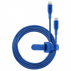 Cablu încărcare și sincronizare Cellularline Satellite MFI, USB Type-C/Lightning, 1m, Albastru