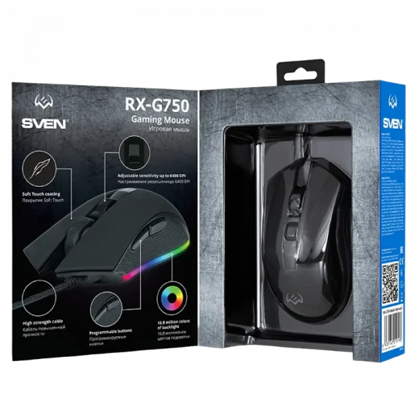 Игровая мышь SVEN RX-G750, Чёрный