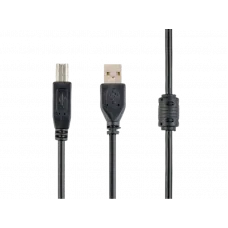 Cablu de date pentru periferice Cablexpert CCFB-USB2-AMBM-1.5M, USB Type-A/USB Type-B, 1,5m, Negru
