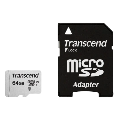 Карта памяти Transcend MicroSDXC Class 10, 64Гб (TS64GUSD300S-A)