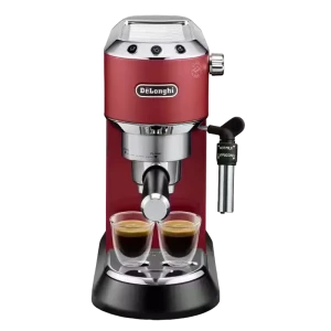 Кофеварка рожковая DeLonghi Dedica Pump Espresso, 1300Вт, Красный
