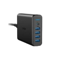 Încărcător Cellularline Multipower 5 FAST+, Negru