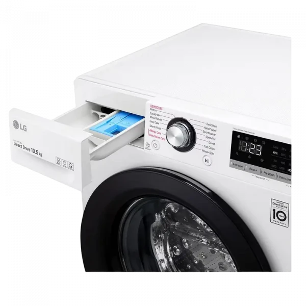 Mașină de spălat LG F4WV310S6E, 10,5kg, Alb