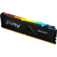 Оперативная память Kingston FURY Beast RGB, DDR4 SDRAM, 2666 МГц, 8Гб, KF426C16BBA/8