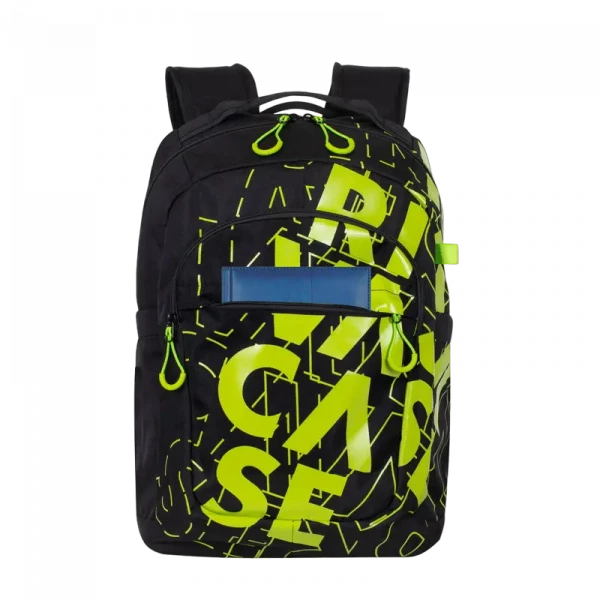 Rucsac zilnic RivaCase Heide, 15.6, Poliester, Negru/Lamîe