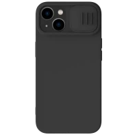 Husă Nillkin iPhone 15 Plus, CamShield Silky Silicone, Elegant Black
