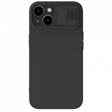 Husă Nillkin iPhone 15 Plus, CamShield Silky Silicone, Elegant Black