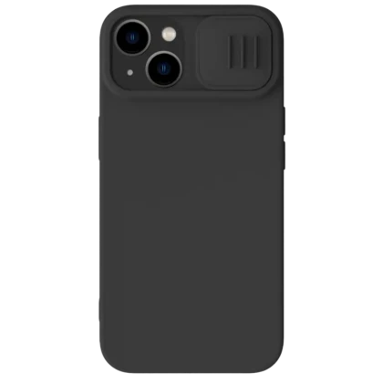 Husă Nillkin iPhone 15 Plus, CamShield Silky Silicone, Elegant Black
