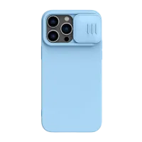 Husă Nillkin iPhone 14 Pro Max, CamShield Silky Silicone, Blue Haze