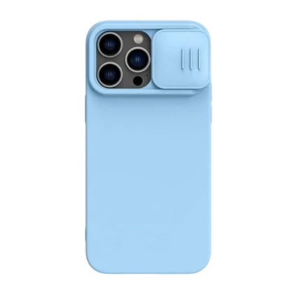 Husă Nillkin iPhone 14 Pro Max, CamShield Silky Silicone, Blue Haze