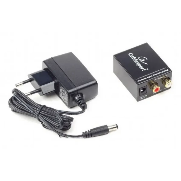 Audio Adaptor Cablexpert DSC-OPT-RCA-001, RCA - Toslink, Negru