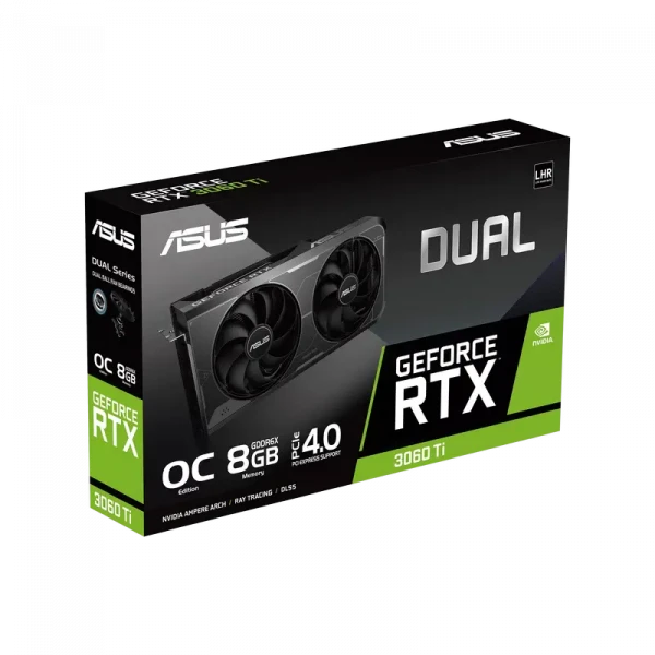 Видеокарта ASUS DUAL-RTX3060TI-O8GD6X, 8GB GDDR6X 256бит