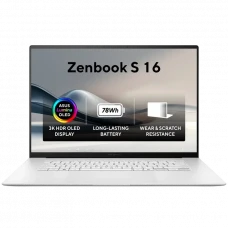 Laptop 16 ASUS Zenbook S 16 OLED UM5606WA, Scandinavian White, AMD Ryzen AI 9 HX 370, 32GB/1024GB, Windows 11 Home