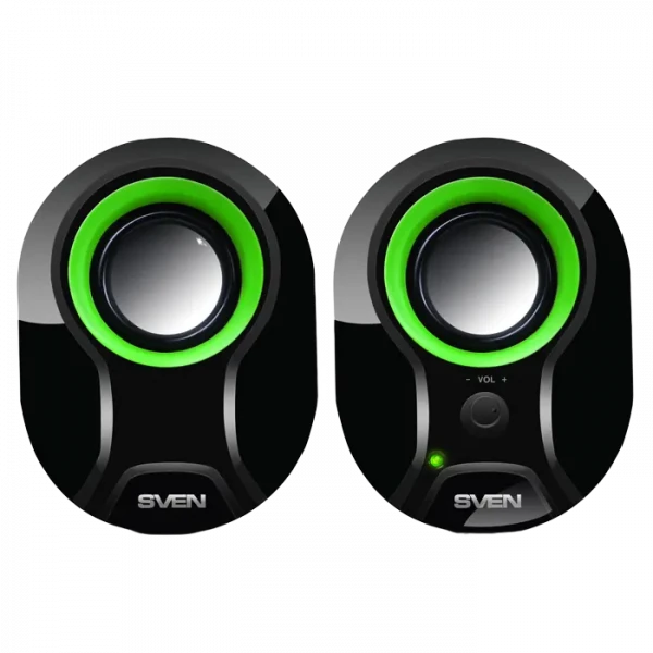 Boxe pentru calculator 2.0 SVEN 290, Negru/Verde