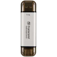 Внешний портативный SSD накопитель Transcend ESD310S, 1 ТБ, Серебристый (TS1TESD310S)