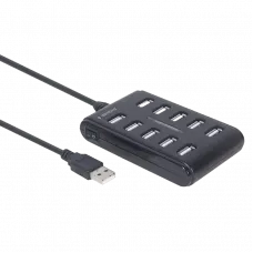 USB-концентратор Gembird UHB-U2P10P-01, Чёрный