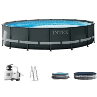Каркасный бассейн Intex XTR Ultra Frame, 19156л, Чёрный, 26326