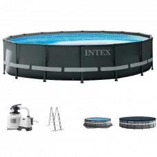 Piscină cu cadru metalic Intex XTR Ultra Frame, 19156L, Negru, 26326