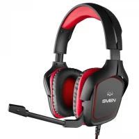 Игровая Гарнитура SVEN AP-G333MV, Проводной аналоговый, Чёрный/Красный