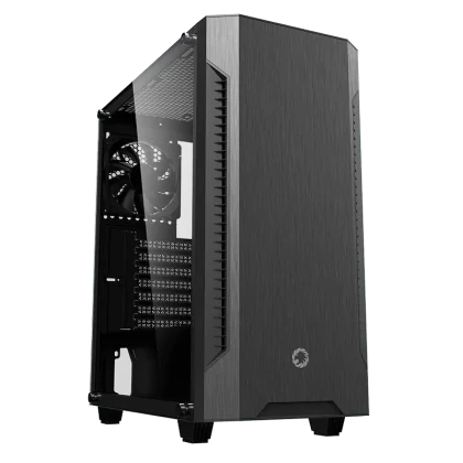 Carcasă PC Gamemax Fortress TG, Midi-Tower, Fără PSU, Negru