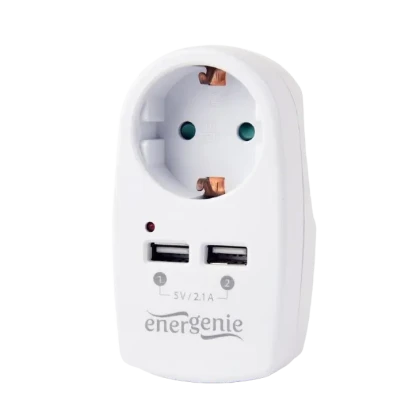 Зарядное устройство Energenie EG-ACU2-02, Белый